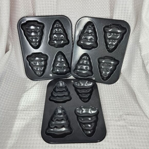Set of 3 Holiday Tree Baking Trays - Candy / Soap / Craft Molds - Picture 1 of 9